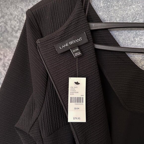 Lane Bryant Black Knee-Length Dress, 22/24, NWT - Picture 3 of 5